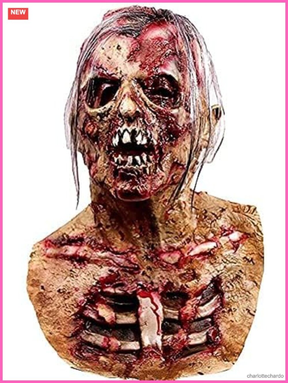 Adult Latex Zombie Head Mask Halloween Scary Vampire Costume Prop